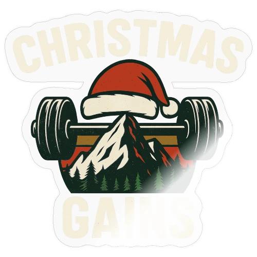Christmas Gains – Santa Barbell Power - Sticker