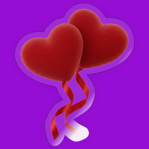 Two hearts together - Sticker