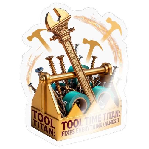 Tool Time Titan T Shirt, Funny Dad Gift - Sticker