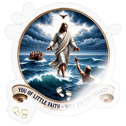Walking On Water Faith T Shirt, Christian Miracle - Sticker