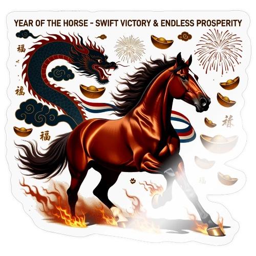 Year of the Horse Victory T Shirt, Lunar New Year - Sticker