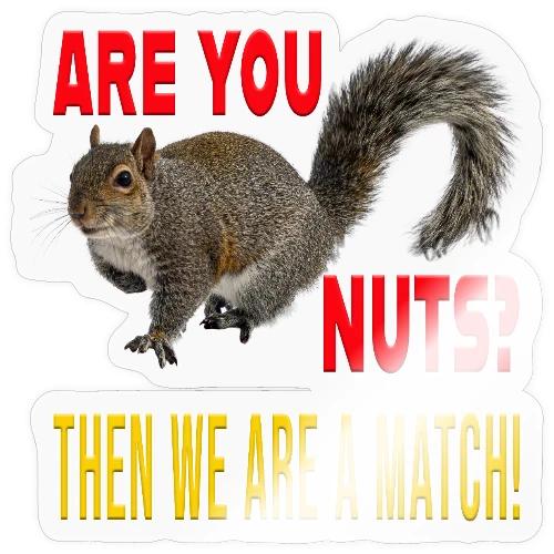 Are You Nuts? Then we are a match! - Sticker
