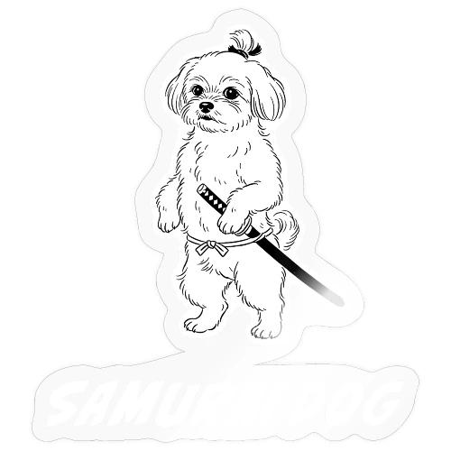 Samurai Maltese Katana Warrior Dog Tee - Sticker