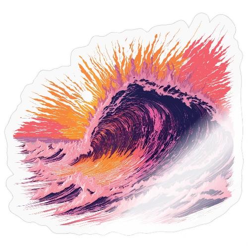 Pink Fire Wave - Sticker