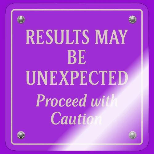 Results may be unexpected sign -tan - Sticker