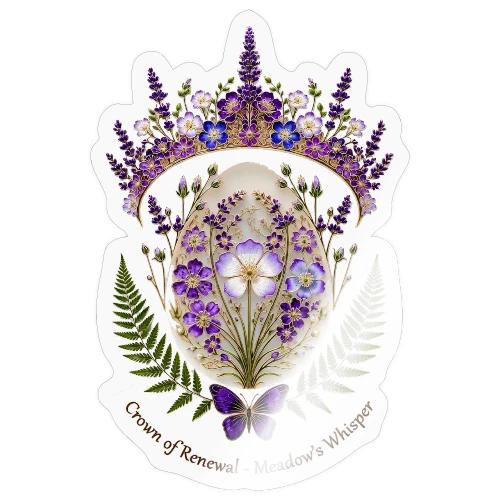 Spring Meadow Crown Tee, Cottagecore Renewal Gift - Sticker