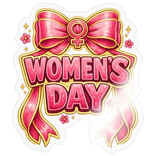 Cute Pink Bow Women’s Day Feminist Symbol - Sticker