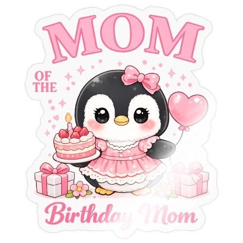 Cute Penguin Birthday Mom Kawaii Cake Balloon Gift - Sticker