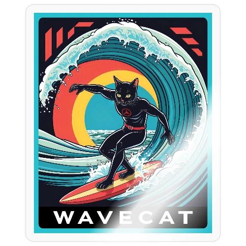Wavecat Superhero - Sticker