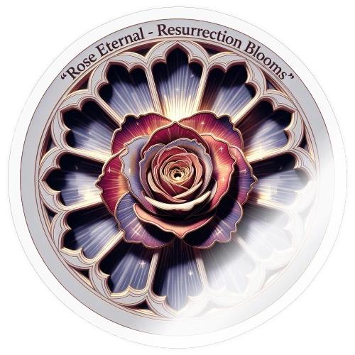 Easter Rose Resurrection T Shirt, Spring Gift - Sticker