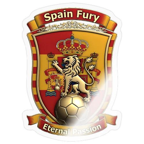 Spain Lion Fury T-Shirt, Spanish Crest Gift - Sticker