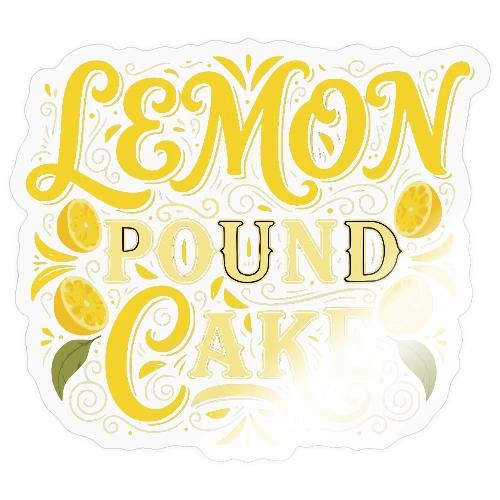 Lemon Pound Cake Vintage Flourish - Sticker