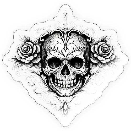 Gothic Filigree Skull - Sticker