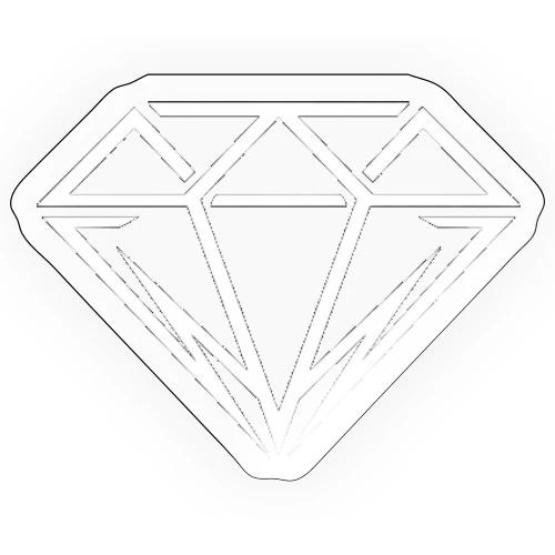 Minimal Diamond Logo | Luxury Streetwear Geometric - Sticker