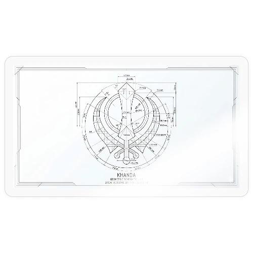Khanda architectural Drawing - Sticker