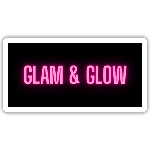 Glam Glow Black - Sticker