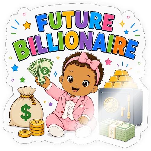 Future Billionaire -Girl-B - Sticker