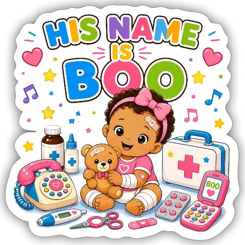 His Name Is Boo - Girl-B - Sticker