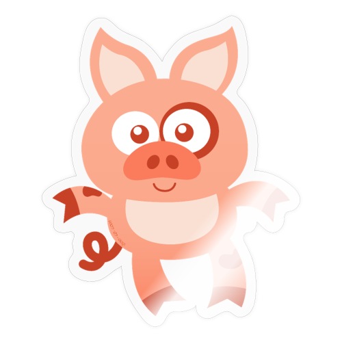 Smiling Baby Pig - Sticker