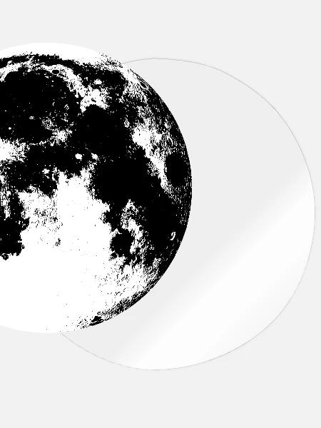 Full Moon - Sticker - transparent glossy