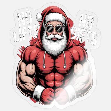bodybuilder santa claus drawing