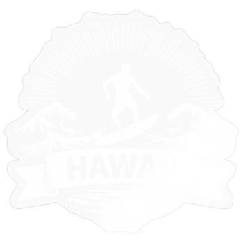 Hawaii Surf Sunburst Emblem - Sticker - transparent glossy - Front