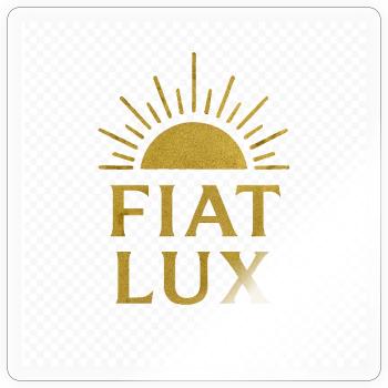 Fiat Lux Gold Sunburst Logo - Sticker - transparent glossy - Front