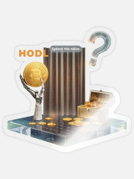 HODL Enigma Crypto Treasure - Sticker - transparent glossy