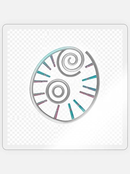 Spiral Pencil Burst - Sticker - transparent glossy