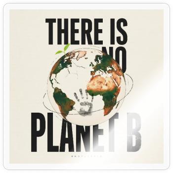 There Is No Planet B - Sticker - transparent glossy - Front