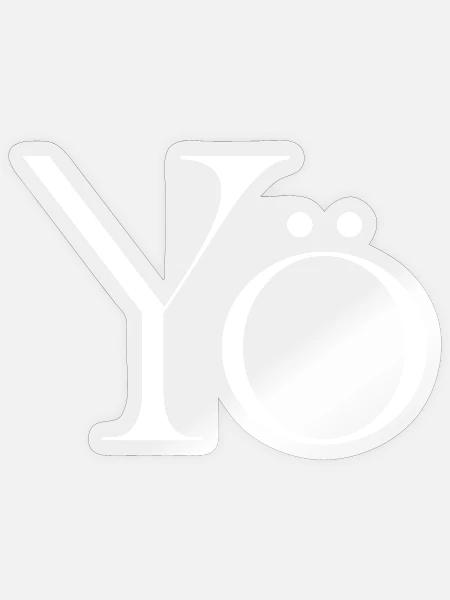 Yö Glyph Monochrome - Sticker - transparent glossy