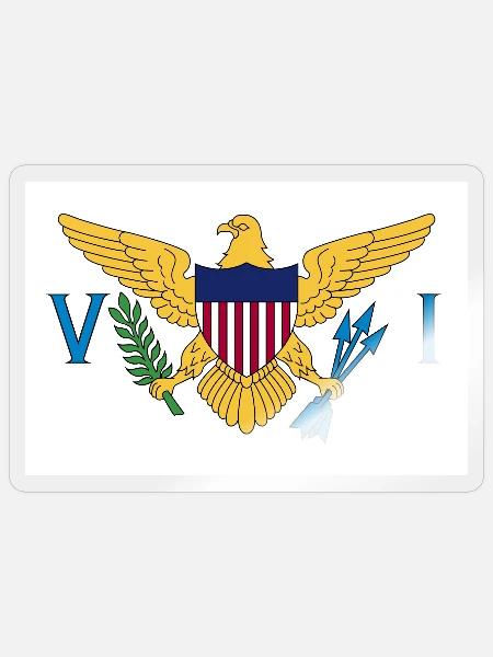 Flag of the United States Virgin Islands - Sticker - transparent glossy