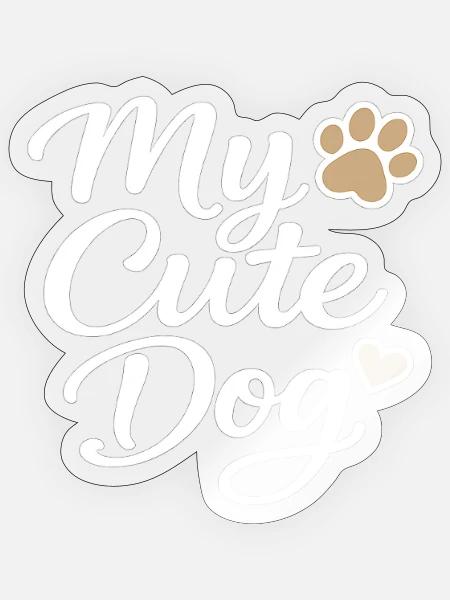 My Cute Dog - Sticker - transparent glossy
