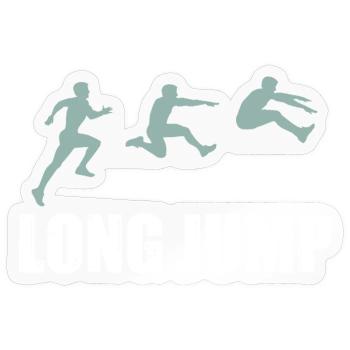 Long Jump Silhouettes - Sticker - transparent glossy - Front