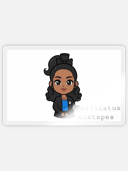 Boss Lady Mixtape Cartoon Logo - Sticker - transparent glossy