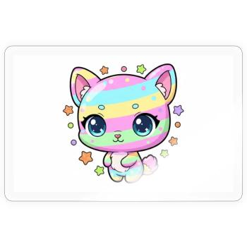 Pastel Rainbow Kitten - Sticker - transparent glossy - Front