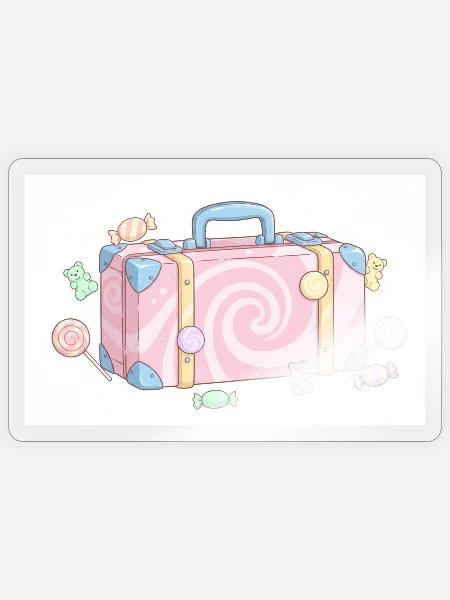 Candy Swirl Suitcase - Sticker - transparent glossy