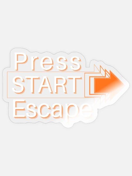 Retro Gamer Arrow Escape - Sticker - transparent glossy