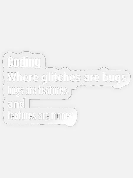 Coding, code, software, developer, funny, - Sticker - transparent glossy