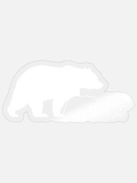 Mama Bear and Her Cubs - Sticker - transparent glossy