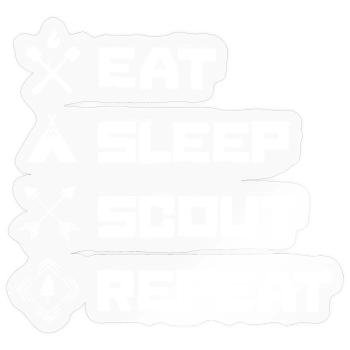 Eat Sleep Scout Repeat Scouting Hobby - Sticker - transparent glossy - Front