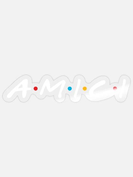 Amici (dark) - Sticker - transparent glossy
