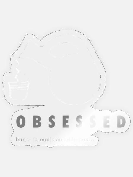 Coffee Obsession Kettlebell Art - Sticker - transparent glossy