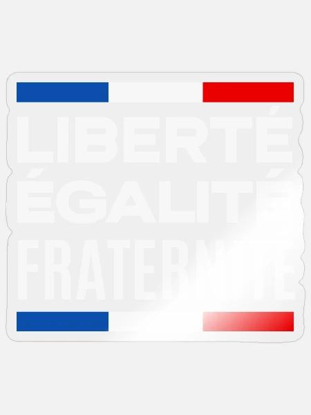 Day Of Bastille - Liberté, égalité, fraternité - Sticker - transparent glossy