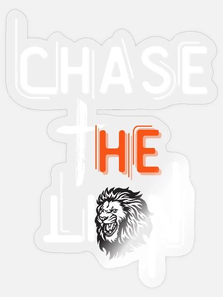 Chase the Lion - Sticker - transparent glossy