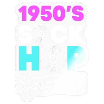 Retro Sock Hop Dancer - Sticker - transparent glossy - Front
