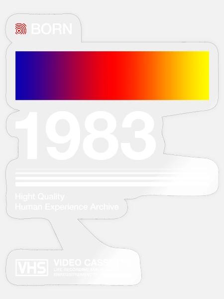 1982 VHS poster cassette cover - Sticker - transparent glossy