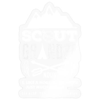 Proud Scout Grandpa Grandfather Scouting - Sticker - transparent glossy - Front
