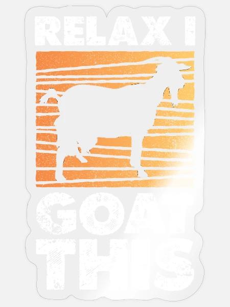 Relax Goat Sunset - Sticker - transparent glossy