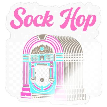 950s Party Sock Hop - Sticker - transparent glossy - Front
